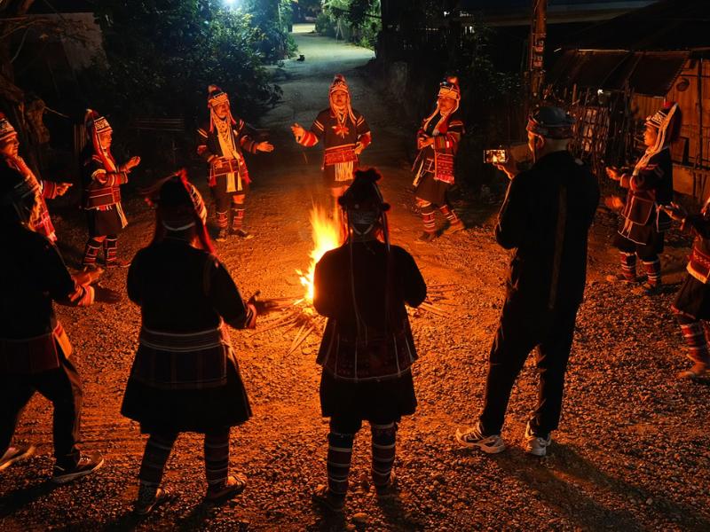 Exclusive Akha Village Cooking, Dinner & Fire Dance Experience